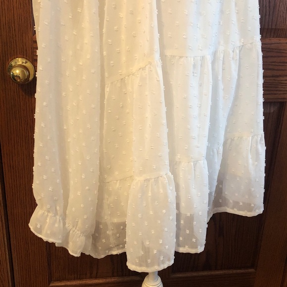 White Sheer Polka Dot Blouse - Picture 8 of 10